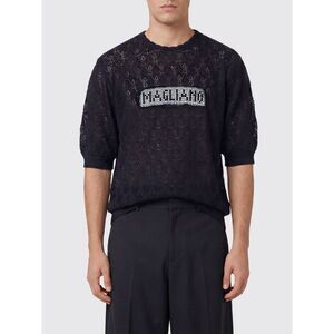 Magliano Men Magliano Openwork Mohair Blend Crew-Neck Jumper With Jacquard Logo